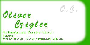 oliver czigler business card